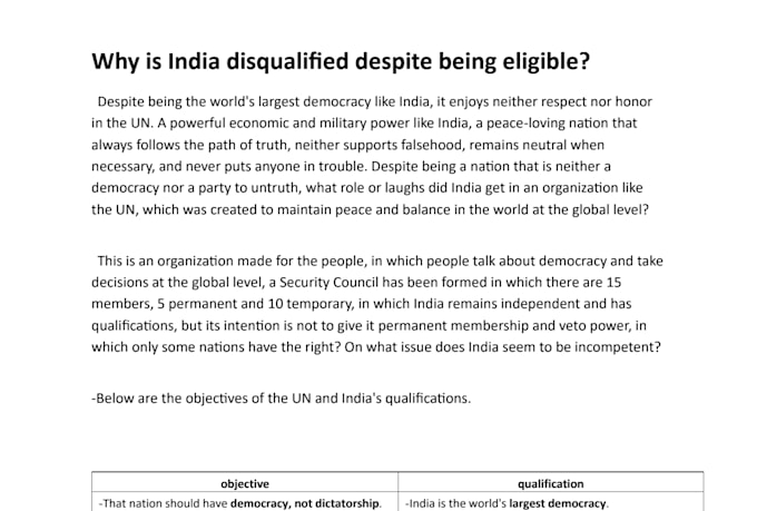 write professional content on geopolitics and international